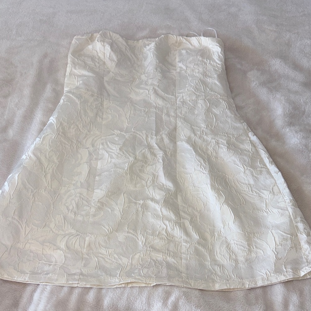 Hello Molly Elegant White Strapless Dress
